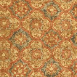 Cotton Lawn Digital Print | Mosaic Scroll Rustic
