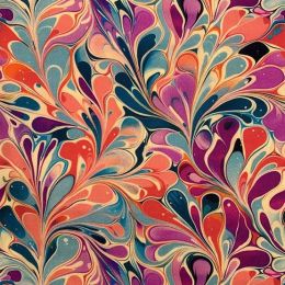 Premium Atelier Viscose Satin Fabric Digital Print | Abstract Swirl