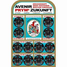 21mm Black Metal, Snap Fasteners - Zukunft | Prym