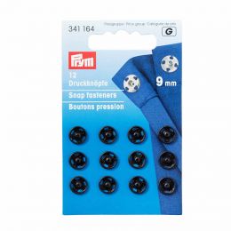 9mm Black Metal, Snap Fasteners | Prym