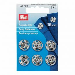 15mm Silver Metal, Snap Fasteners | Prym