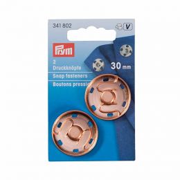 30mm Rose Gold Snap Fasteners, Metal | Prym