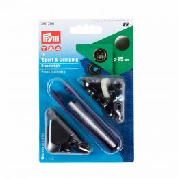 15mm Black Oxidised | Outdoor Mini Press Fastener & Tool | Prym