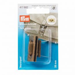 Turn Clasp For Bags Rectangular Brass Brushed | Prym