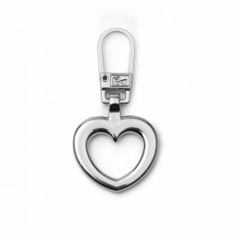 Prym Zip Puller | Heart Silver