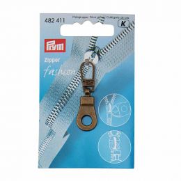 Prym Zip Puller | Eyelet - Antique Brass