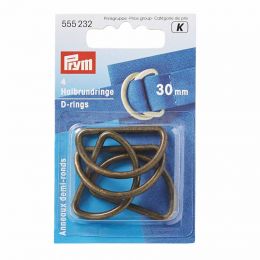 D Rings 30mm | Antique Brass | Prym