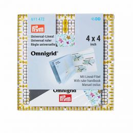 Omnigrid Universal Ruler | Inch Scale | 4 x 4 inch grid