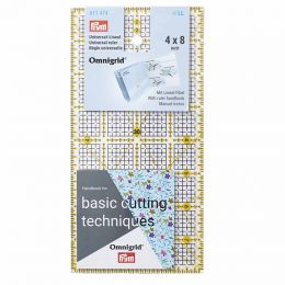 Omnigrid Universal Ruler | Inch Scale | 4 x 8 inch grid