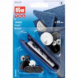 Jeans Buttons & Tool | 20mm Design Art Deco - Antique Steel