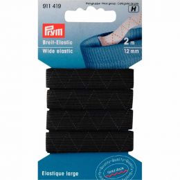 Classic Elastic, 12mm Black - 2m | Prym