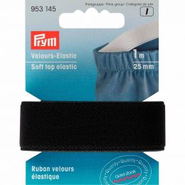 Soft Top Elastic, 25mm x 1m - Black | Prym