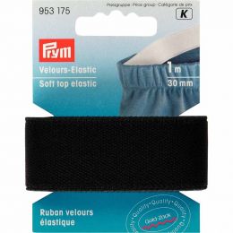 Soft Top Elastic, 30mm x 1m - Black | Prym