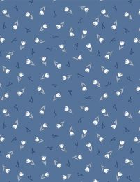 Windsong Meadow Fabric | Tulip Toss Blue