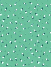 Windsong Meadow Fabric | Tulip Toss Teal