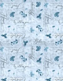 Enchantment Fabric | Words All Over Blue