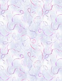 Winged Whisper Fabric | Swirling Confetti Purple