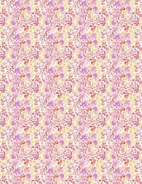 Winged Whisper Fabric | Floral Ditsy White/Pink