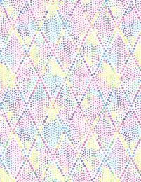 Diamond Dots Extra Wide Fabric | White/Multi