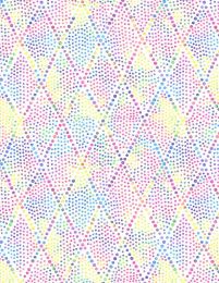 Diamond Dots Extra Wide Fabric | White/Multi