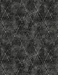 Diamond Dots Extra Wide Fabric | Black
