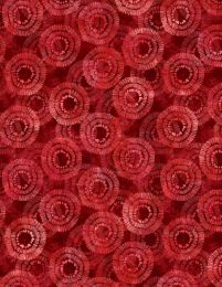 Circle Burst Extra Wide Fabric | Red