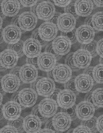 Circle Burst Extra Wide Fabric | Charcoal