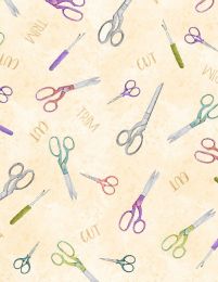 Sew Be It Fabric | Scissors Cream