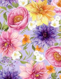 In Bloom Fabric | Large Floral Purple