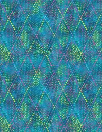 Diamond Dots Fabric | Aqua/Multi
