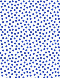 On The Dot Fabric | Blue On White