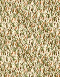 Down By The Lake Fabric | Packed Cattails Tan