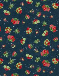 Winter Hollow Fabric | Gifts And Ornaments Navy