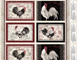 Proud Rooster Fabric | Placemat Panel