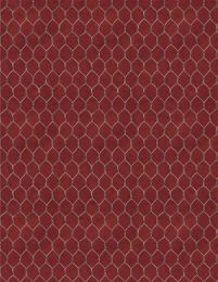 Proud Rooster Fabric | Chicken Wire Red