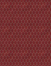 Proud Rooster Fabric | Chicken Wire Red