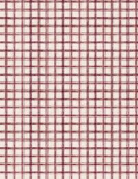 Proud Rooster Fabric | Plaid Ivory/Red