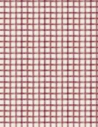 Proud Rooster Fabric | Plaid Ivory/Red