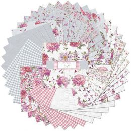 10" Fabric Squares | Blush Garden