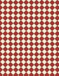 Coffee Always Fabric | Checks Red