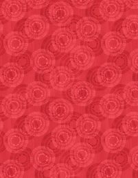 Circle Burst Fabric | Cherry Red
