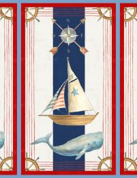 At The Helm Fabric | Nautical Panel