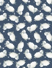 Reach For The Stars Fabric |  Sheep Toss Navy