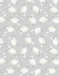 Reach For The Stars Fabric | Sheep Toss Grey