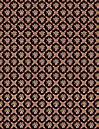 Pathways Fabric | Lattice Floral Black