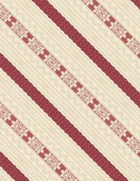 Pathways Fabric | Ticking Stripe Pink & Cream