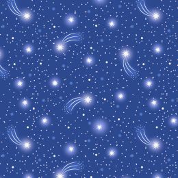 Glow Fairies Lewis & Irene Fabric | Starry Sky Blue