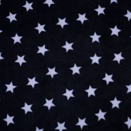 Printed AntiPil Polar Fleece | Black Background Stars