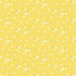 Cassandra Connolly Joys Of Spring Fabric | Flowerets Sunrise Yellow