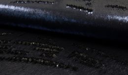 Cocktail Two Tone Sequin Fabric | Navy - Black